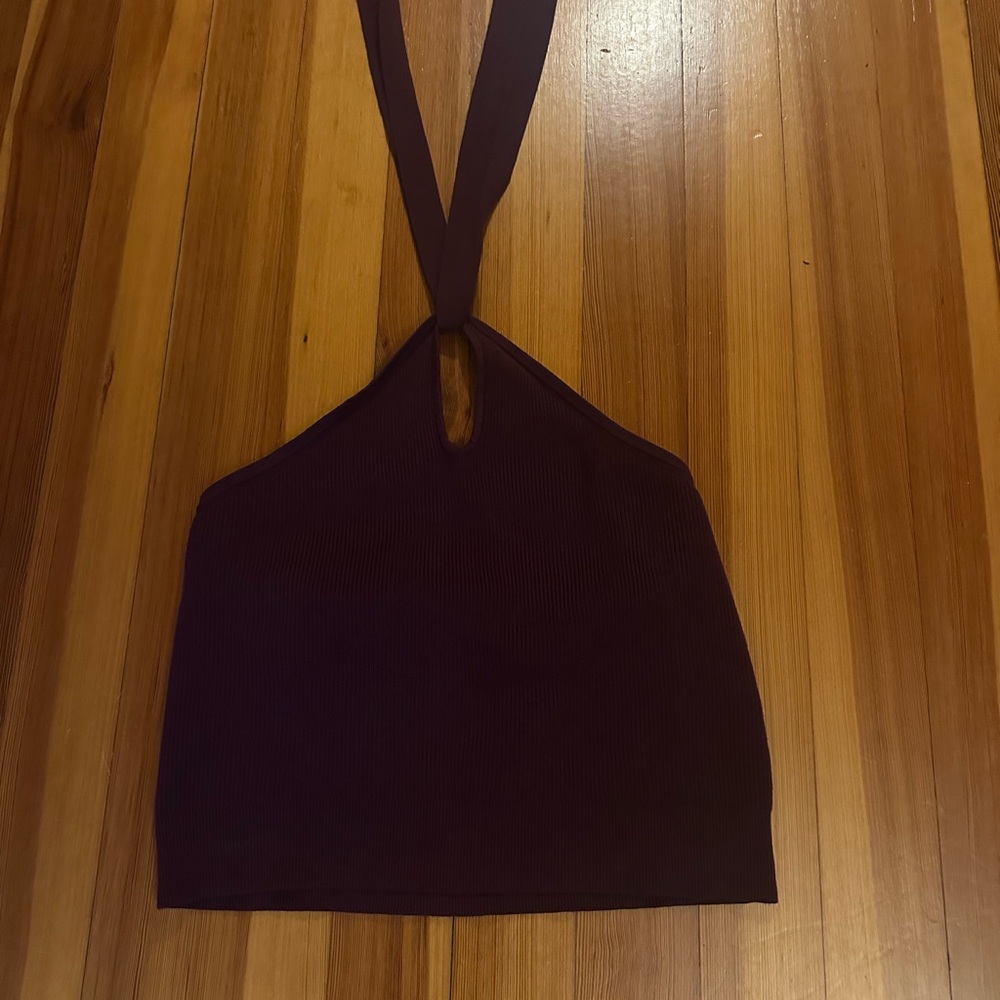 Banana Republic Deep Purple Knit Sweater halter